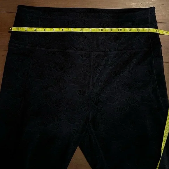 ZYIA Dark Blue Textured Leggings - Picture 4 of 7